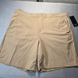 Balance Collection Mens Dune Golf Shorts Moisture Wicking Stretch Tan Size L